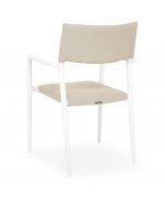 Set 2 scaune si masa exterior ELVAS SORIA H.74 D.60 alb kaki