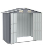 Sopron de gradina, gri, 205 x 129 x 183, otel galvanizat