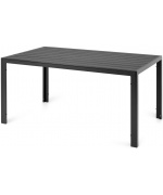 Set Masa dreptunghiulara mica si 6 scaune ENCORE  negru/gri