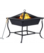 Ladita de foc neagra 45x45x45 cm