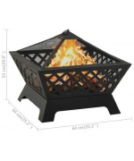 Vatra de foc cu vatrai XXL, 64 cm