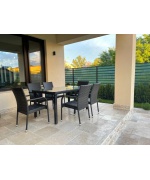 Set mobilier de gradina Sole, maro inchis