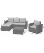 Set mobilier de gradina Moreea,Grafit