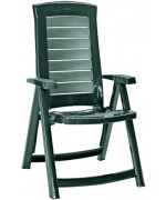 Scaun de terasa pliant Aruba, verde inchis