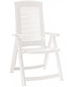 Scaun de terasa pliant Aruba, alb