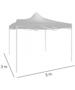 Pavilion pentru gradina, pliabil, rosu, 3x3 m