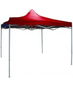 Pavilion pentru gradina, pliabil, rosu, 3x3 m