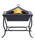 Ladita de foc neagra 45x45x45 cm