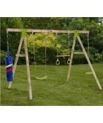 Leagan din lemn pentru 4 copii Capuchin® Plum