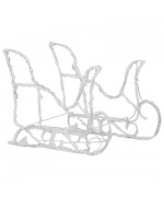 Decoratiune de Craciun cu reni si sanie, 280x28x55, acril