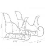 Decoratiune de Craciun cu reni si sanie, 280x28x55, acril