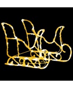 Decoratiune de Craciun cu reni si sanie, 280x28x55, acril