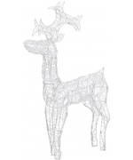 Decoratiune de Craciun ren, 90 leduri, 60x16x100 cm, acril