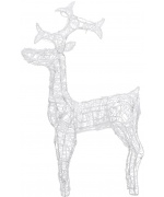 Decoratiune de Craciun ren, 90 leduri, 60x16x100 cm, acril