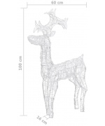 Decoratiune de Craciun ren, 90 leduri, 60x16x100 cm, acril