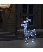 Decoratiune de Craciun ren, 90 leduri, 60x16x100 cm, acril