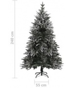 Pom de Craciun artificial cu zapada, verde, 240 cm, PVC