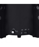 Brad de Craciun cu ninsoare si baza umbrela, negru, 140 cm, PVC