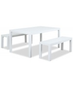 Set mobilier MATZO gradina/terasa, 2 banchete si masa
