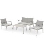 Set mobilier CRYSTAL terasa/gradina, 2 fotolii, canapea si masuta