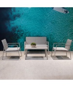 Set mobilier CRYSTAL terasa/gradina, 2 fotolii, canapea si masuta