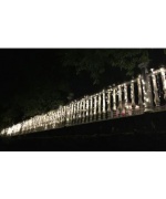 Instalatie de Craciun 8 m x 1 m, FLASH, Perdea Alba Rece, 360 leduri, 6030W fir negru / perdea luminoasa exterior / ghirlanda