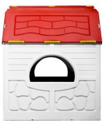 Casuta de joaca pliabila copii cu usa si ferestre functionale