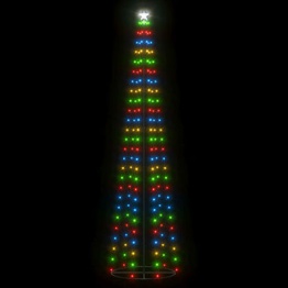 Decoratiune brad Craciun conic 136 LED-uri colorate 70x240 cm
