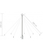 Cascada lumini pom Craciun 2,5 m interior/exterior 400 leduri