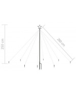 Cascada lumini pentru brad de Craciun 400 LED-uri colorat 2,5 m