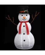 Figurina decorativa Craciun om de zapada LED tesatura lux 90 cm