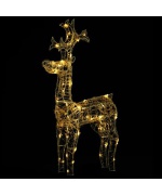 Decoratiune de Craciun ren, 90 leduri, 60x16x100 cm, acril
