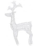 Decoratiune de Craciun ren, 90 leduri, 60x16x100 cm, acril