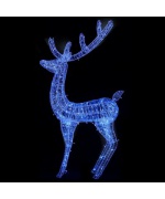 Ren de Craciun, albastru, 250 LED-uri, 180 cm, acril