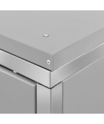 Magazie pentru doua pubele, 138x77,5x115,5 cm, otel inoxidabil