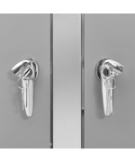 Magazie pentru doua pubele, 138x77,5x115,5 cm, otel inoxidabil