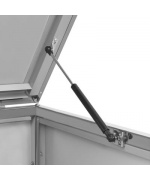 Magazie pentru doua pubele, 138x77,5x115,5 cm, otel inoxidabil