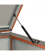 Magazie pentru trei pubele, 207x77,5x115 cm, otel inoxidabil