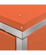Magazie pentru doua pubele, 138x77,5x115,5 cm, otel inoxidabil