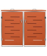 Magazie pentru doua pubele, 138x77,5x115,5 cm, otel inoxidabil