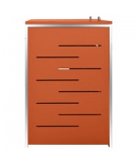 Magazie pentru doua pubele, 138x77,5x115,5 cm, otel inoxidabil