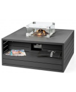 Masa Cocoon cu arzator patrat din aluminiu