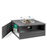 Masa Cocoon cu arzator patrat din aluminiu