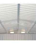 Sopron de gradina, maro, 257x779x181 cm, otel zincat