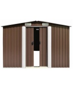 Sopron de gradina, maro, 257x779x181 cm, otel zincat