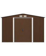 Magazie de gradina, maro, 257 x 205 x 178 cm, otel