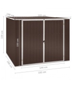 Sopron de gradina, maro, 195 x 198 x 159 cm, otel galvanizat