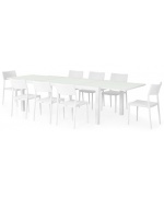 Set mobilier ARTIMES/SORIA terasa si gradina, 8 scaune si masa extensibila