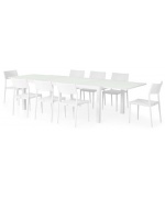 Set mobilier ARTIMES/GOLF terasa si gradina, 8 scaune si masa extensibila