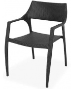 Scaun suprapozabil gradina/terasa GOLF,negru